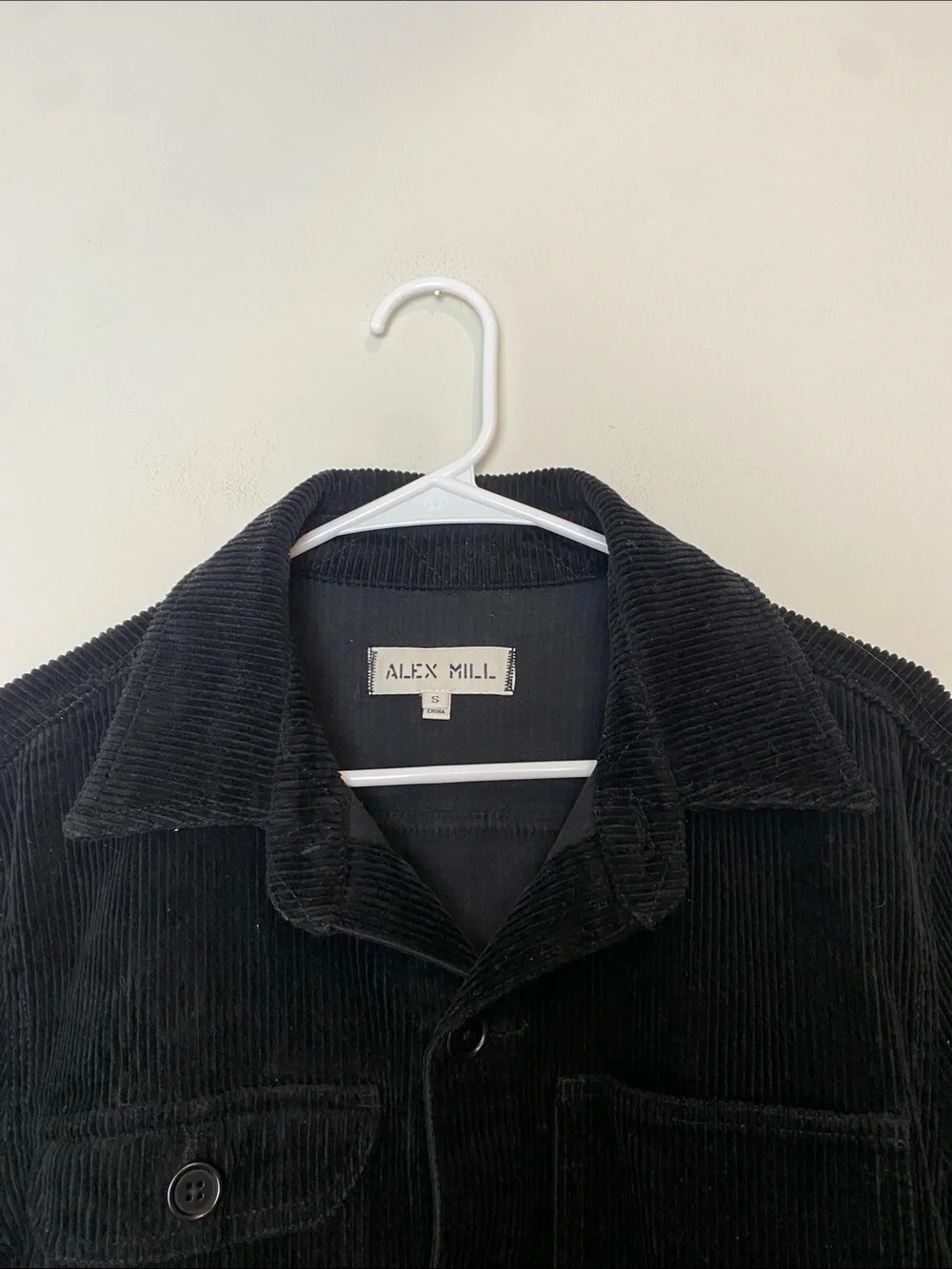 Alex Mill Corduroy Work Chore Jacket Black Five Button Huckberry Size S